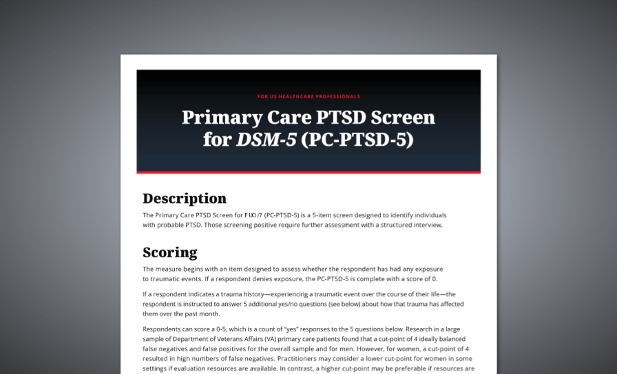 Primary Care PTSD Screen for DSM-5 (PC-PTSD-5)